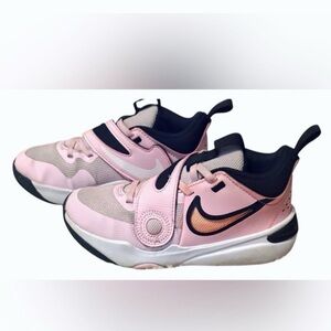 ✨ Nike Team Hustle D 11 Pink Foam Sneakers | Toddler Girls Size 13.5